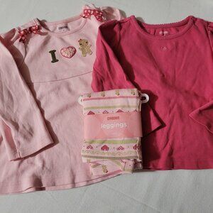 Gymboree Gingerbread Girl size 3 NWT leggings, Used shirts Outfit. Located A21